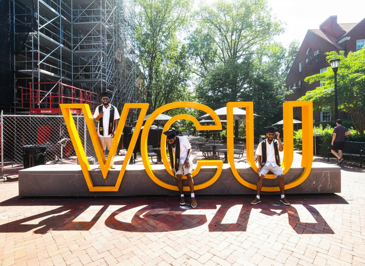 Xavier and friends at VCU graduation